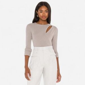 525 Layered Cut Out Top in Smoke Size Large